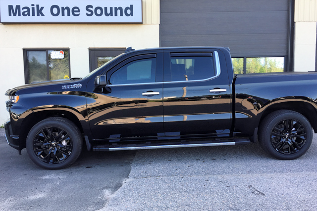 2019 GMC Sierra with professional window tint in North Bay